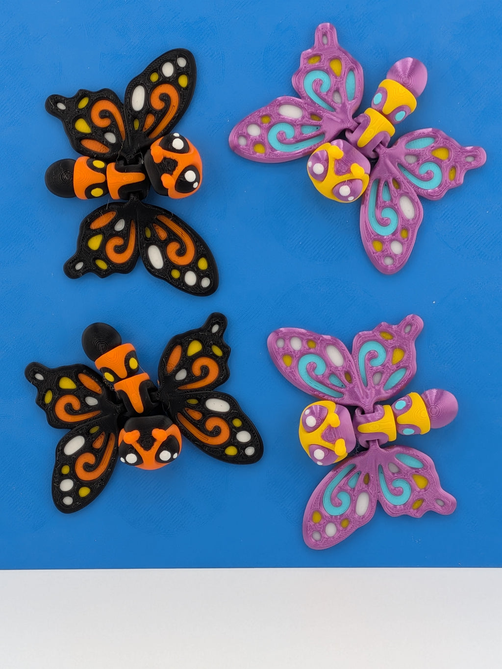 Magnetic Moving Wing Butterfly Fidget 3D Printed Refrigerator Magnet Decor
