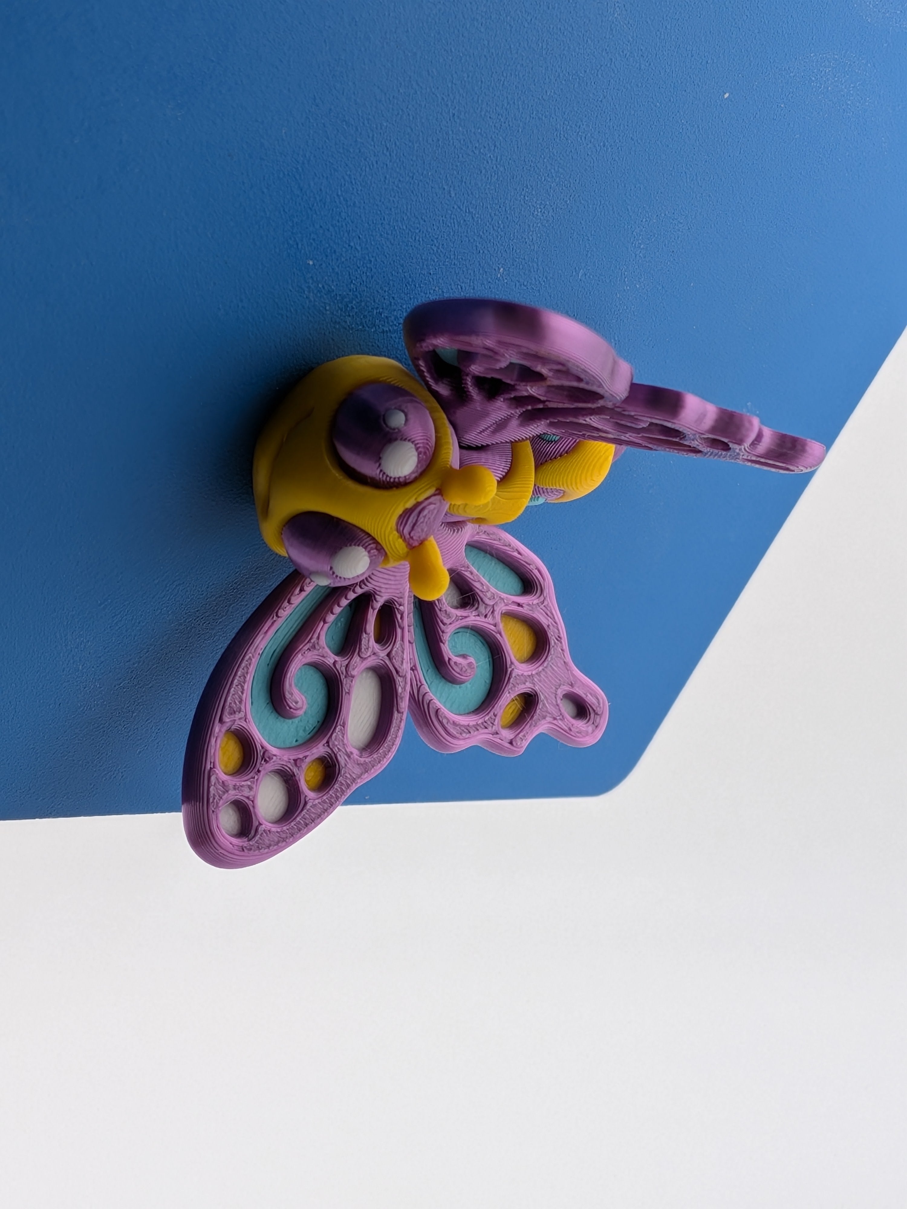 Magnetic Moving Wing Butterfly Fidget 3D Printed Refrigerator Magnet Decor