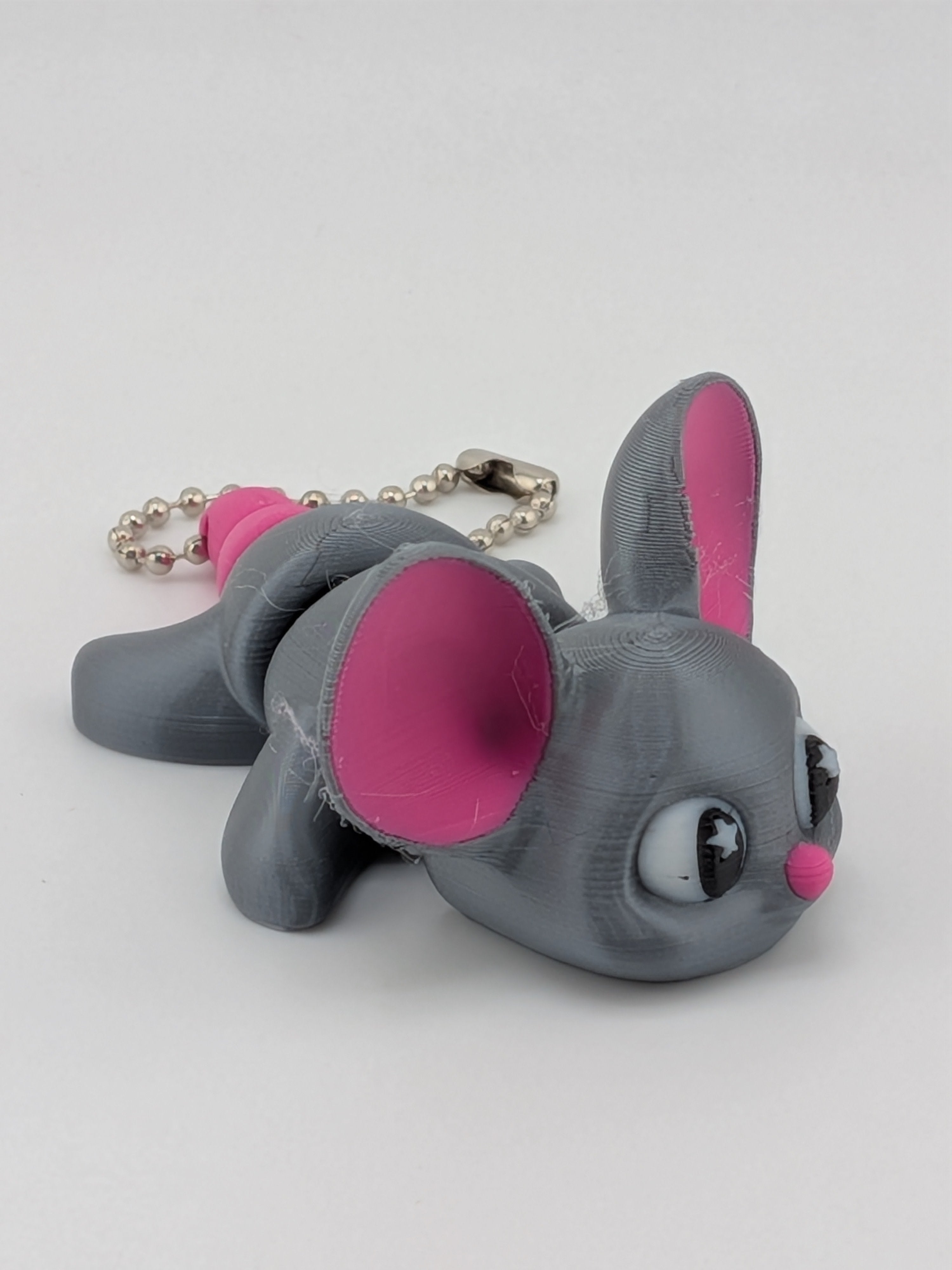 Big Ear Mouse Keychain Fidget Toy 3D Printed Articulated Cute Bag Charm