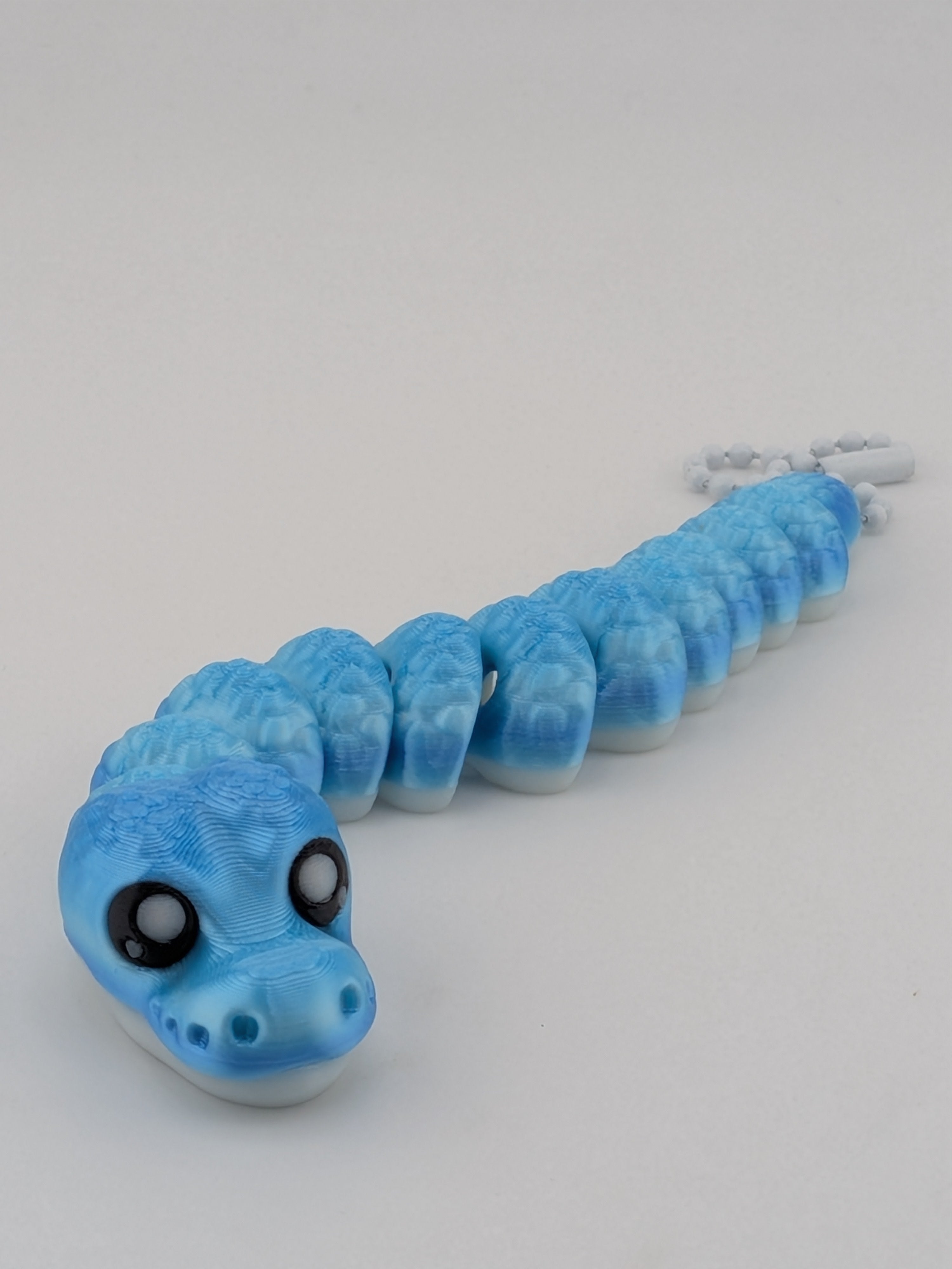 Flexi Snake Keychain Fidget Toy 5 Inch 3D Printed Articulated Bag Charm