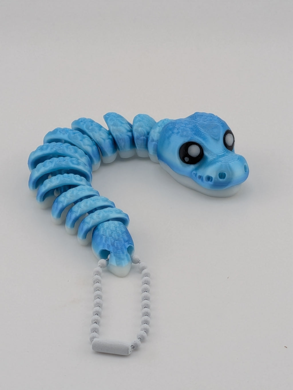 Flexi Snake Keychain Fidget Toy 5 Inch 3D Printed Articulated Bag Charm