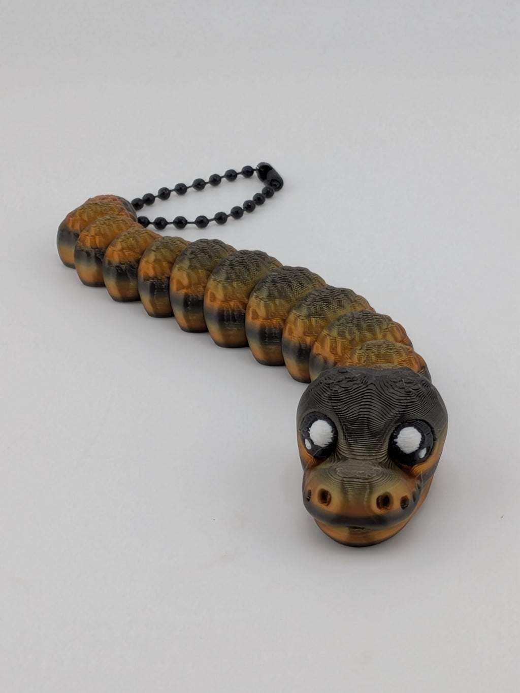 Flexi Snake Keychain Fidget Toy 5 Inch 3D Printed Articulated Bag Charm