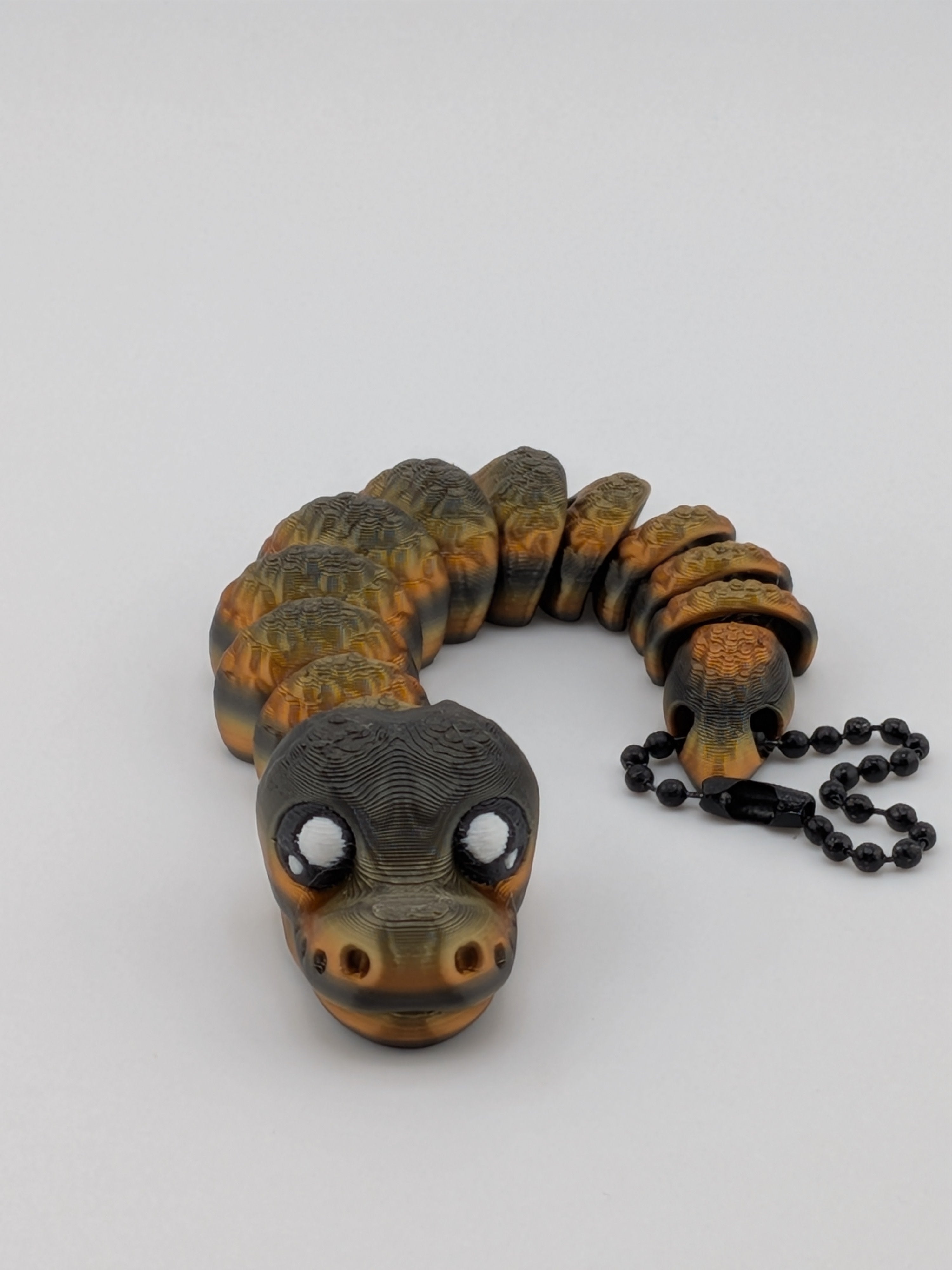 Flexi Snake Keychain Fidget Toy 5 Inch 3D Printed Articulated Bag Charm