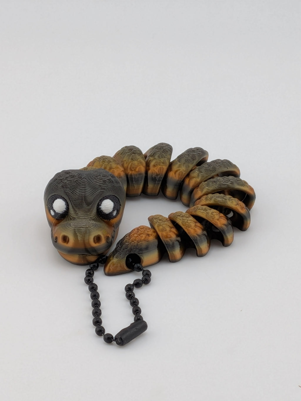 Flexi Snake Keychain Fidget Toy 5 Inch 3D Printed Articulated Bag Charm
