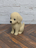 Set 3 Faux Crochet Dog Figurine 3D Printed Knit Texture Dachshund Rottweiler Frenchie