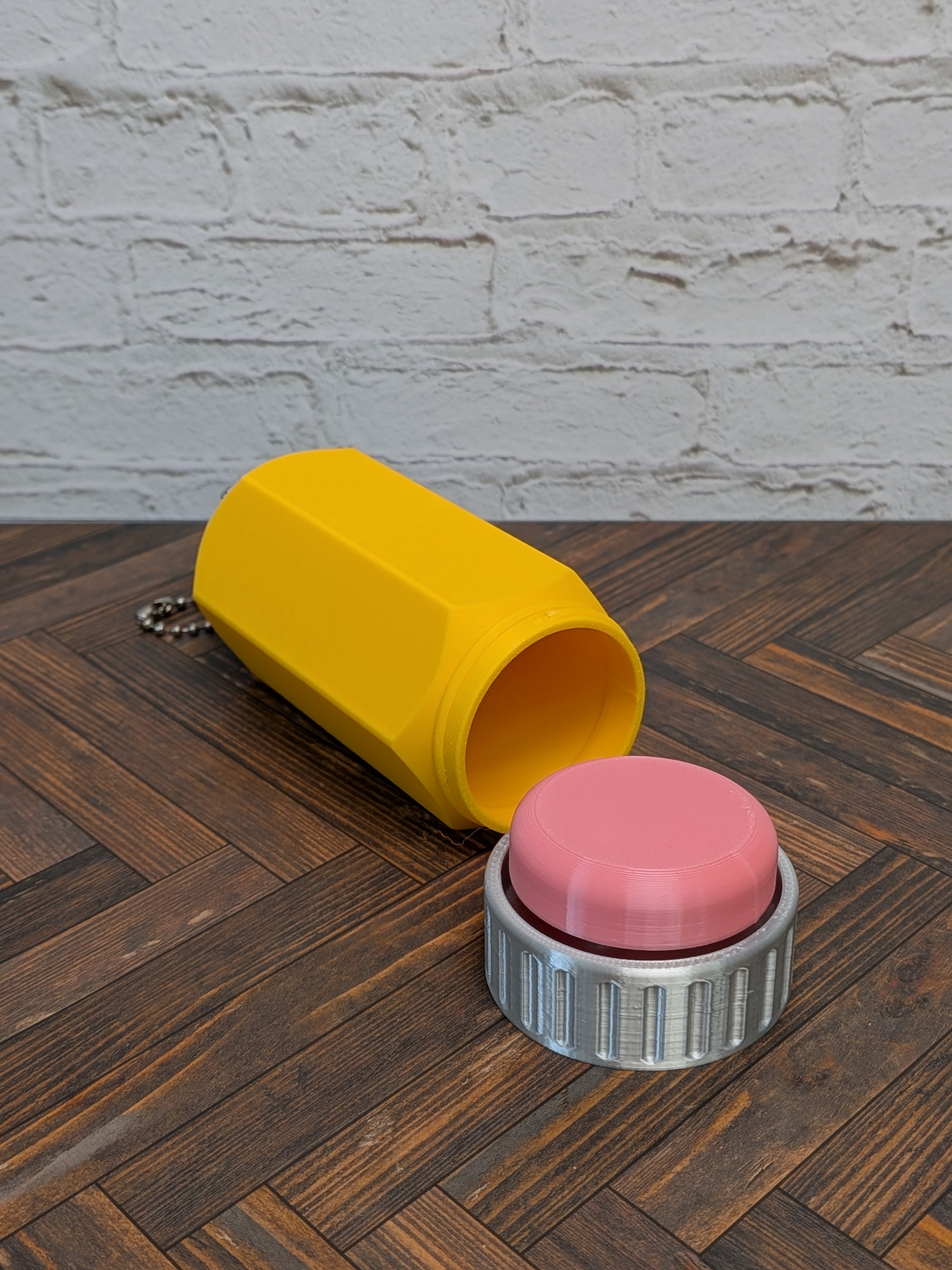 Giant Pencil Keychain Storage Container Mechanical Keyboard Clicker Fidget