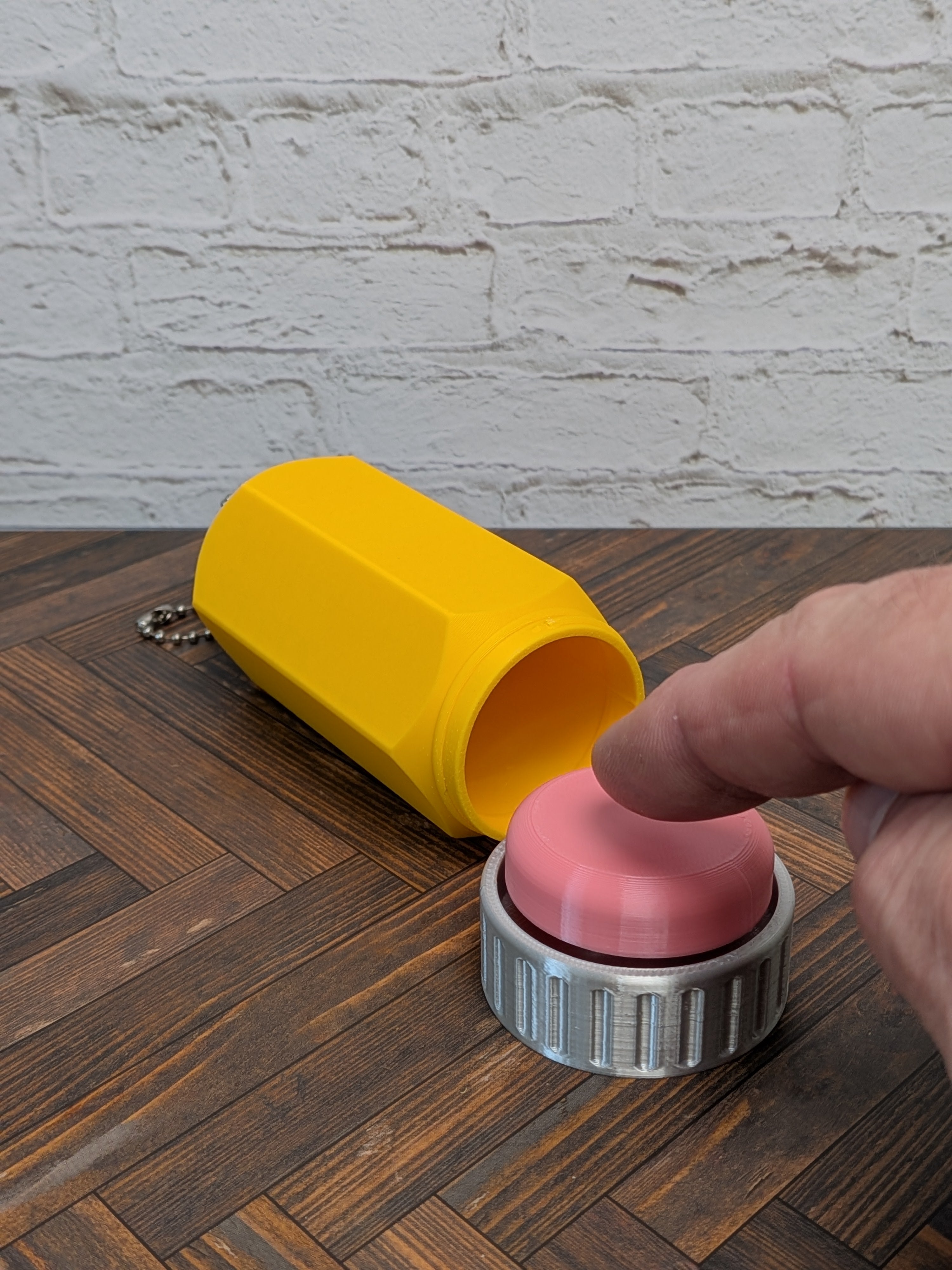 Giant Pencil Keychain Storage Container Mechanical Keyboard Clicker Fidget