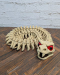 23 Inch Snake Skeleton Fidget Toy 3D Printed Articulated Viper Bone Desk Decor