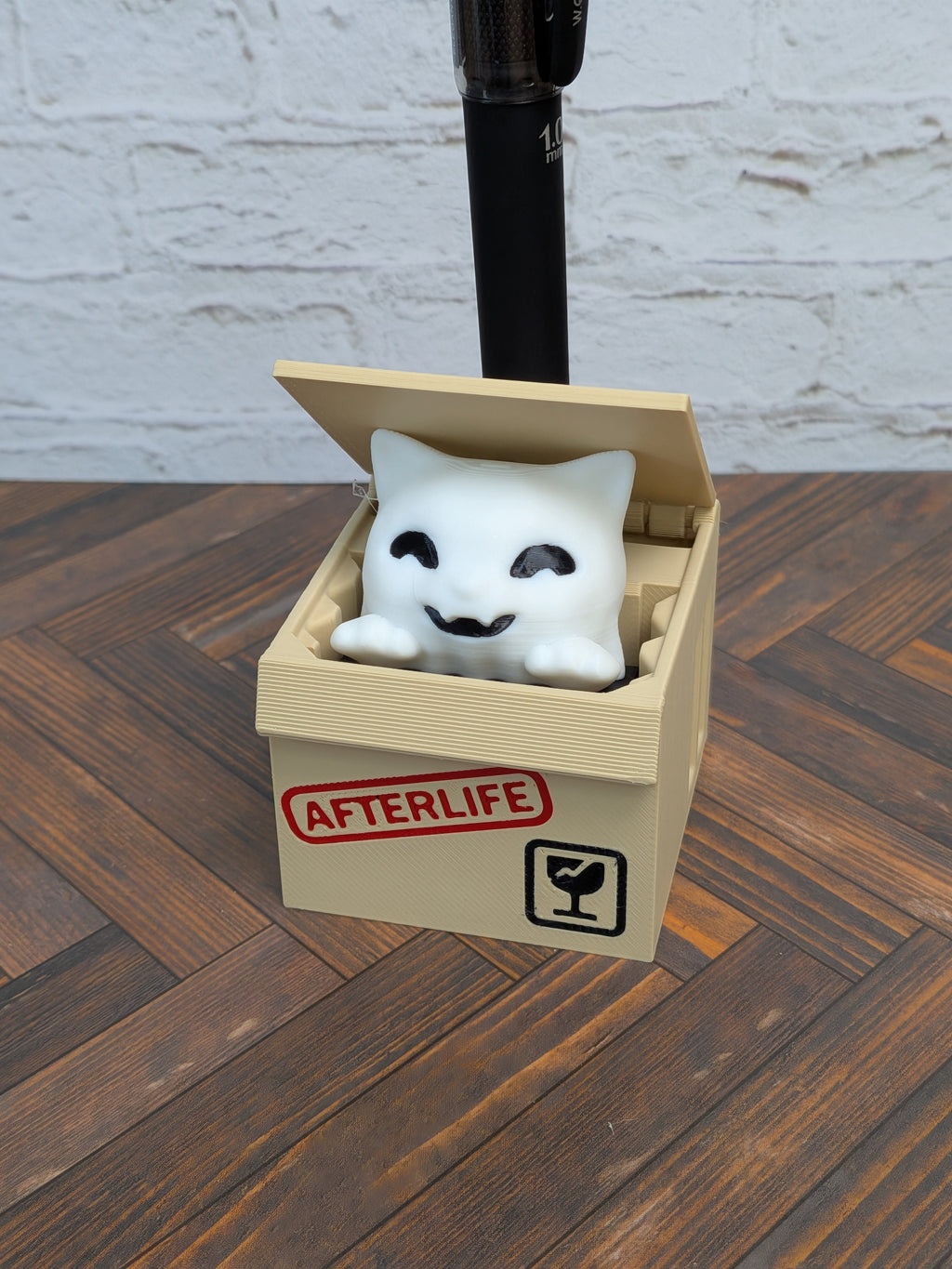 Halloween Pop Up Box Cat Pen Holder Modular Spooky Desk Organizer Set