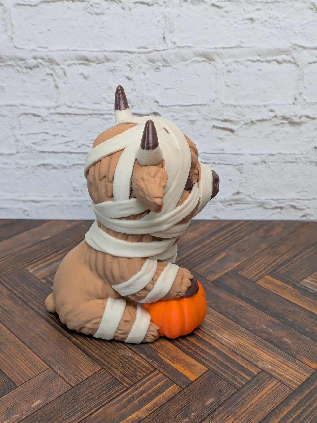 Mummy Highland Cow Figurine Udderly Dead Series 3D Printed Halloween Desk Pet