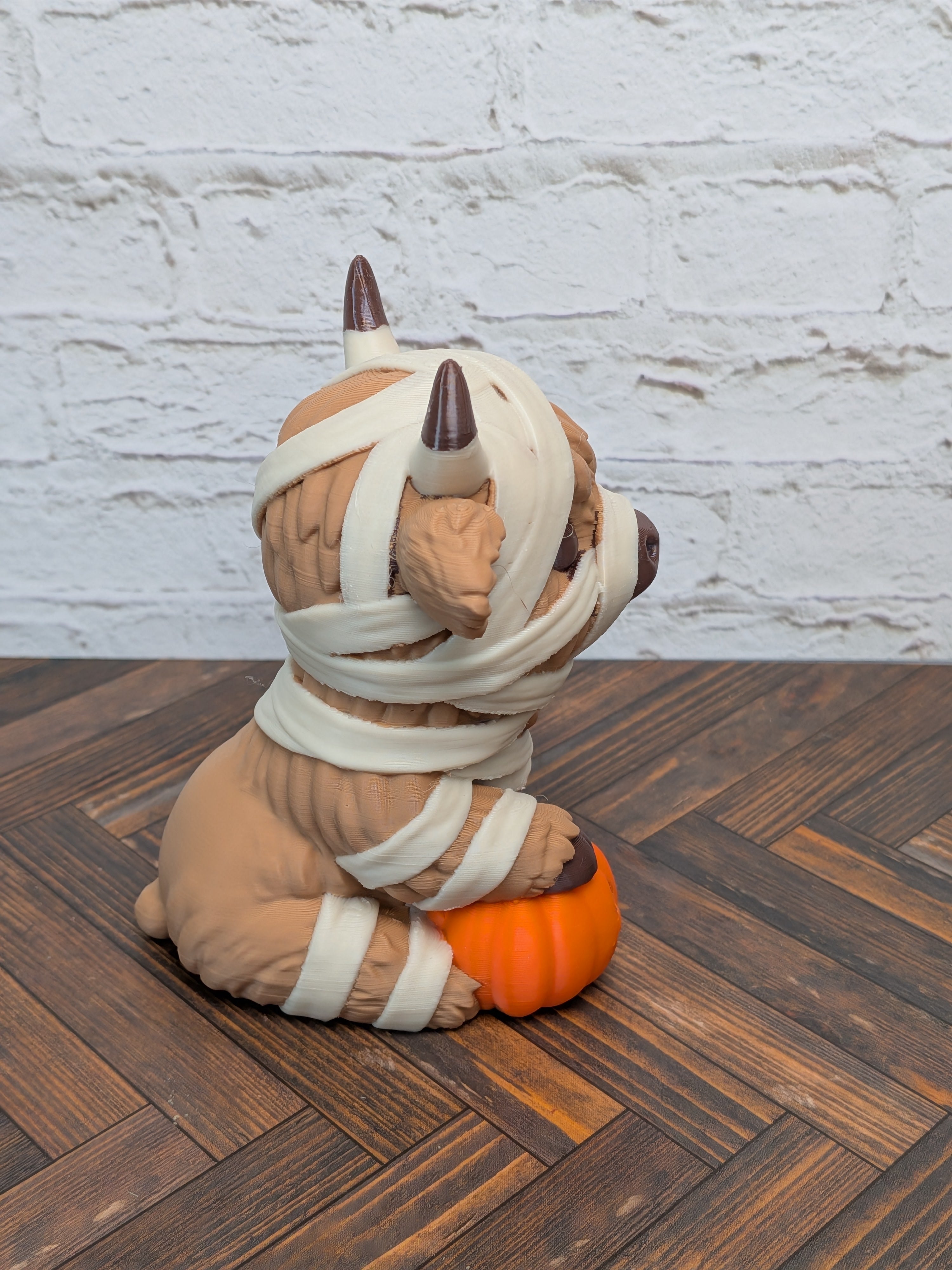 Mummy Highland Cow Figurine Udderly Dead Series 3D Printed Halloween Desk Pet