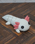 Faux Crochet Axolotl Fidget Toy 3D Printed Knit Texture Articulated Desk Pet