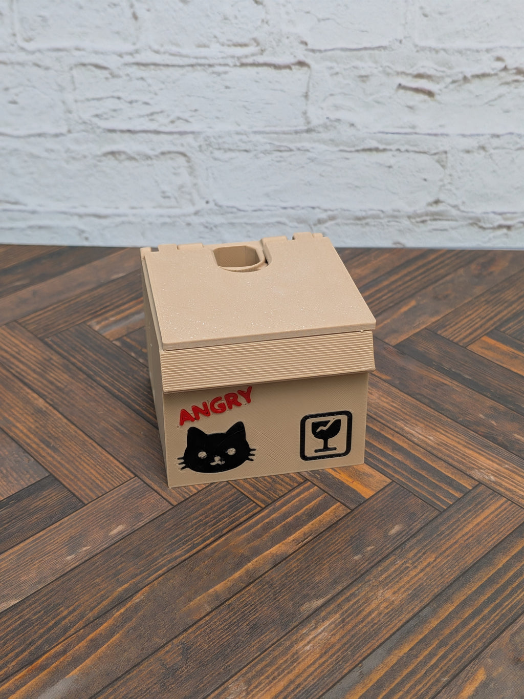 Cat Box Pop-Up Pen Holder Interactive Pop Up Kitty Box Desk Organizer