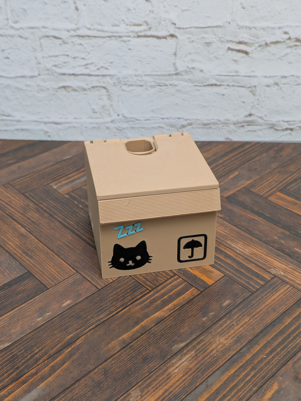 Cat Box Pop-Up Pen Holder Interactive Pop Up Kitty Box Desk Organizer