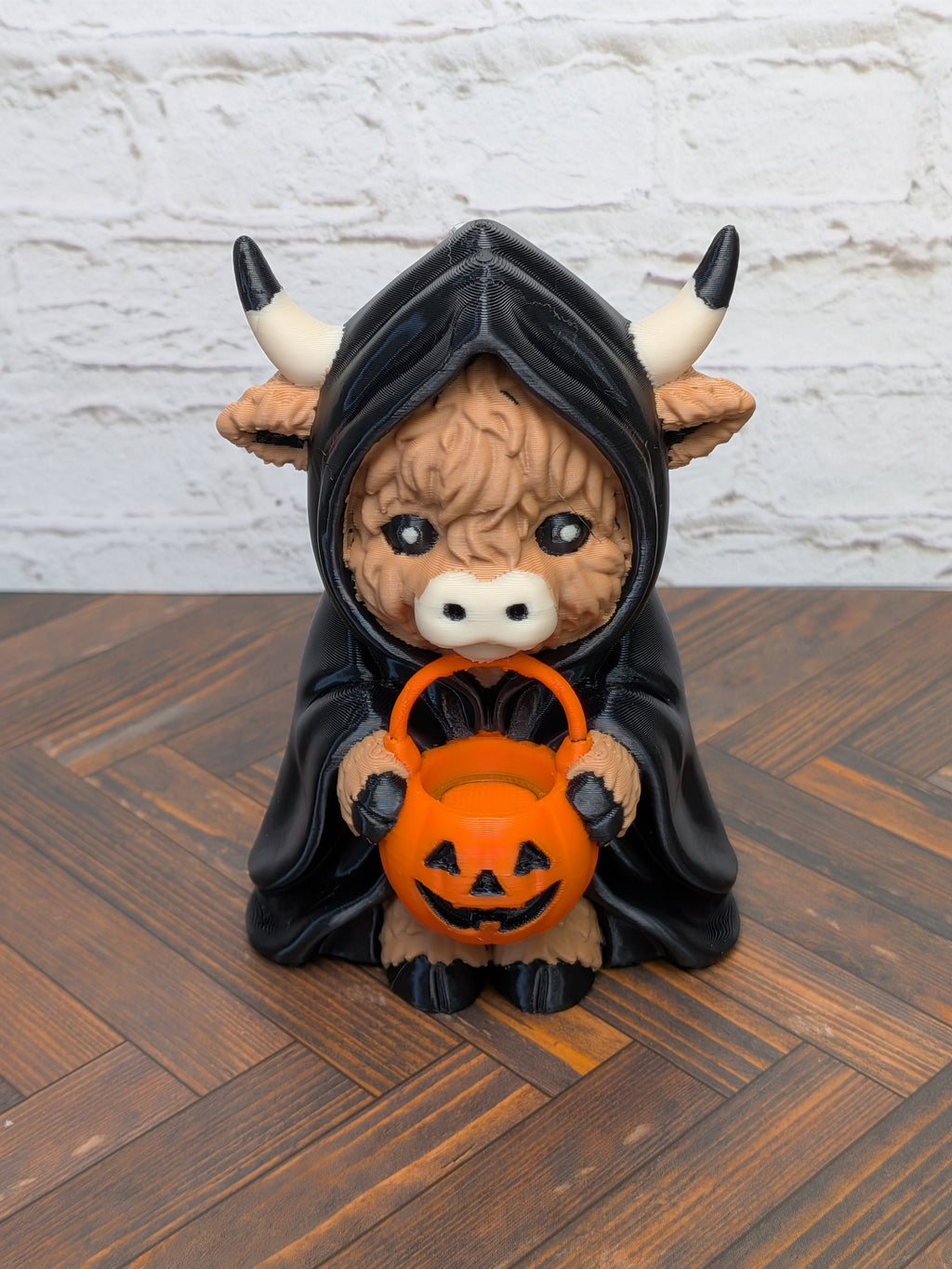 Udderly Dead Highland Cow Figurines 3D Printed Halloween Herd Ghost Mummy Bat Zombie Decor