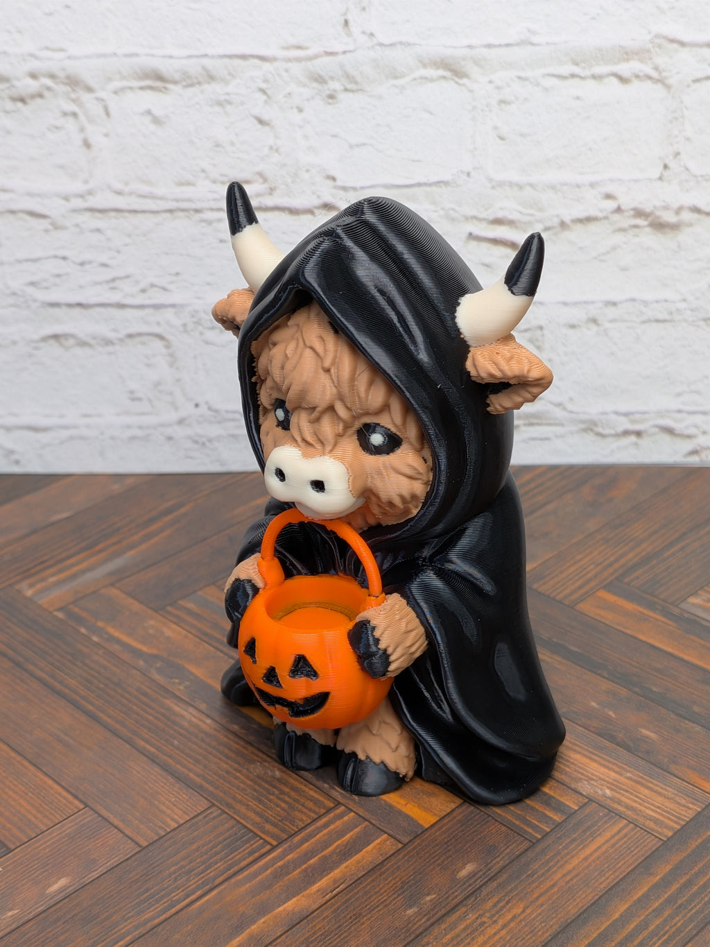 Udderly Dead Highland Cow Figurines 3D Printed Halloween Herd Ghost Mummy Bat Zombie Decor