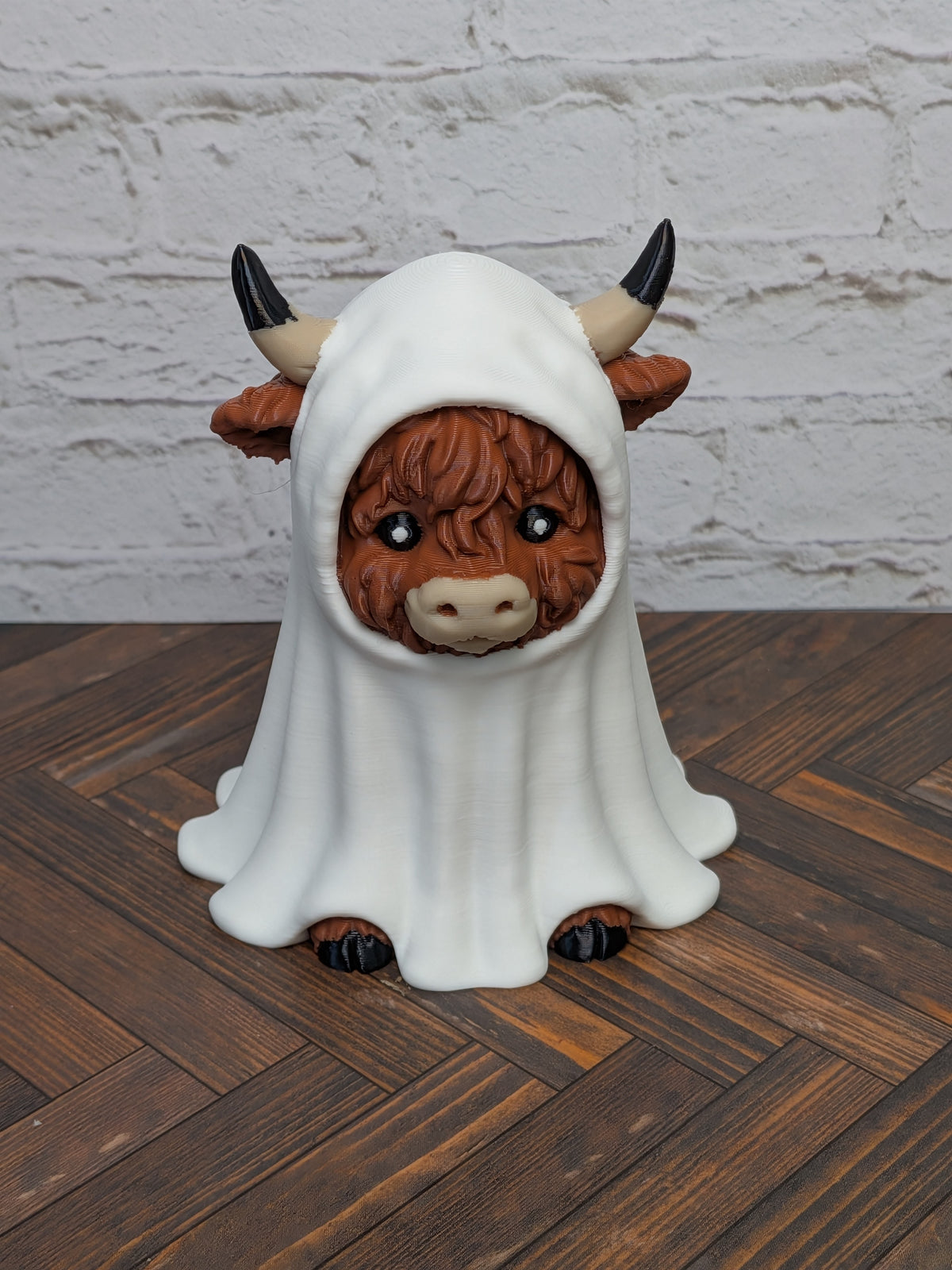 Udderly Dead Highland Cow Figurines 3D Printed Halloween Herd Ghost Mummy Bat Zombie Decor