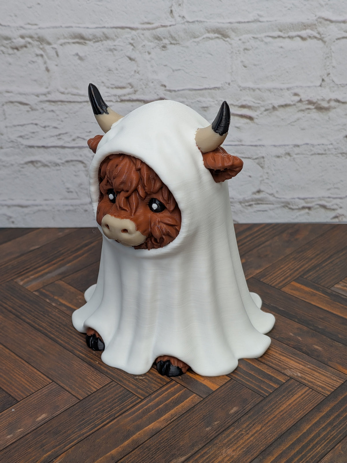 Udderly Dead Highland Cow Figurines 3D Printed Halloween Herd Ghost Mummy Bat Zombie Decor