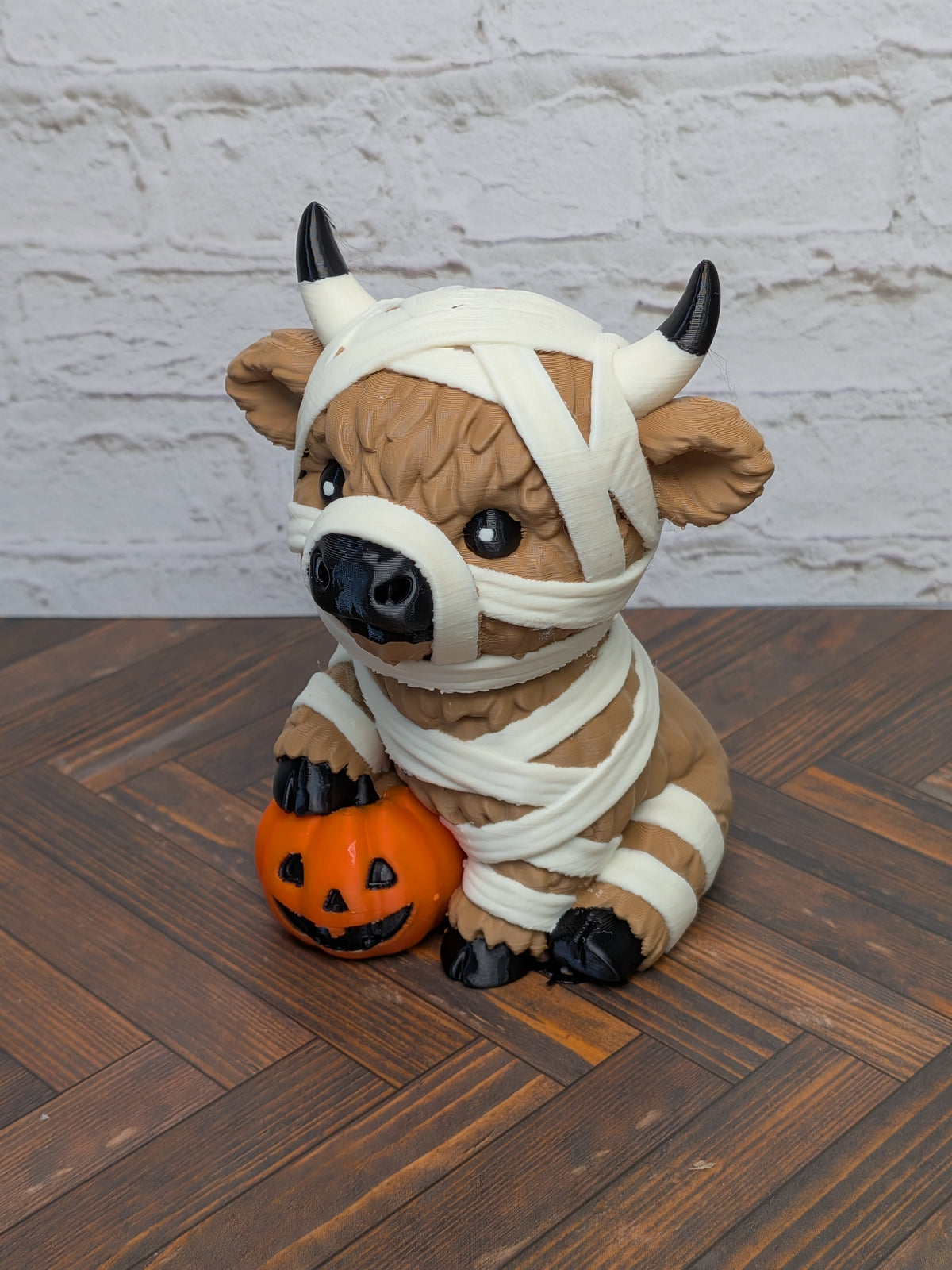 Udderly Dead Highland Cow Figurines 3D Printed Halloween Herd Ghost Mummy Bat Zombie Decor