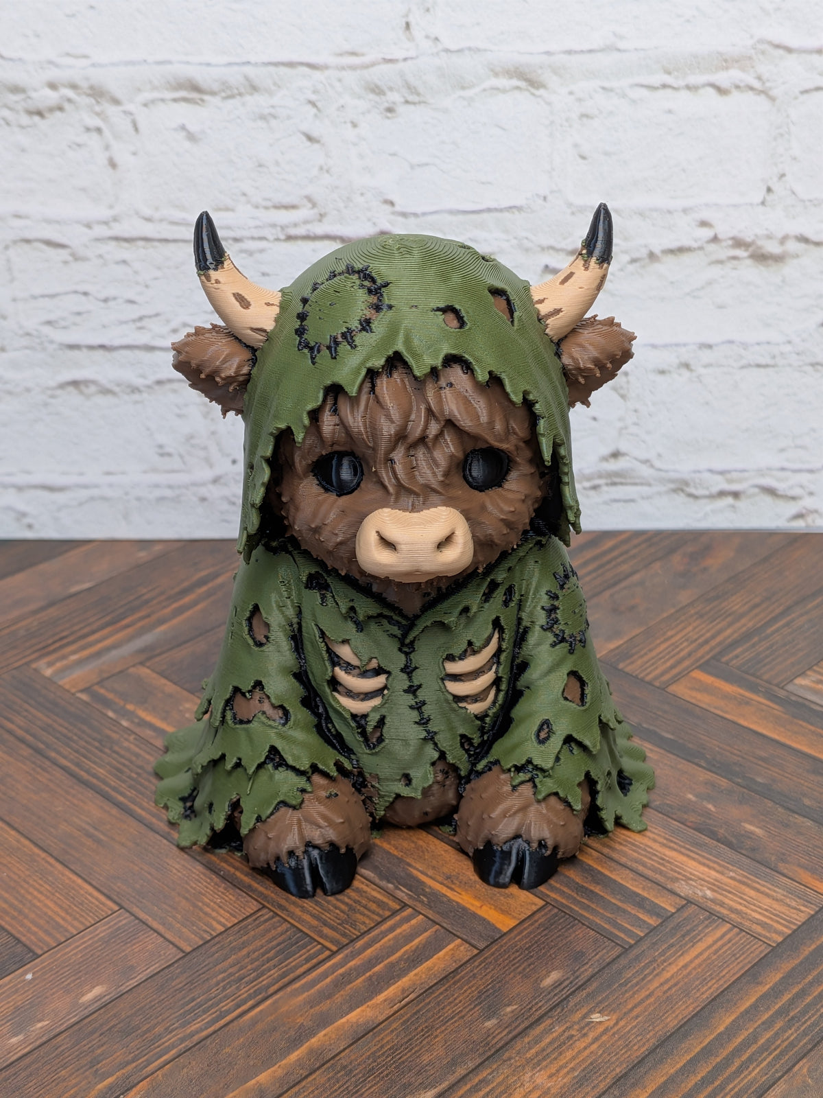 Udderly Dead Highland Cow Figurines 3D Printed Halloween Herd Ghost Mummy Bat Zombie Decor