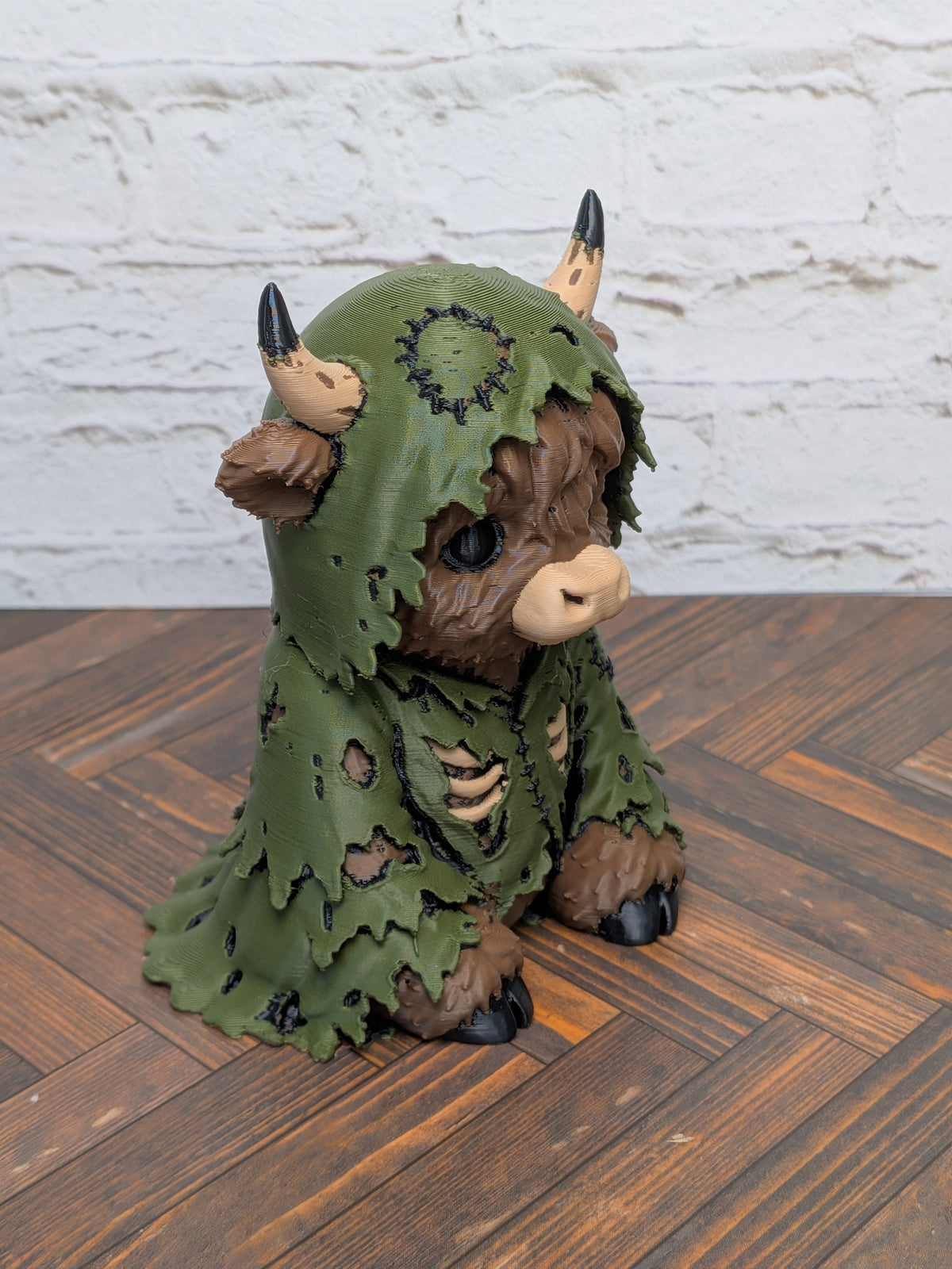 Udderly Dead Highland Cow Figurines 3D Printed Halloween Herd Ghost Mummy Bat Zombie Decor