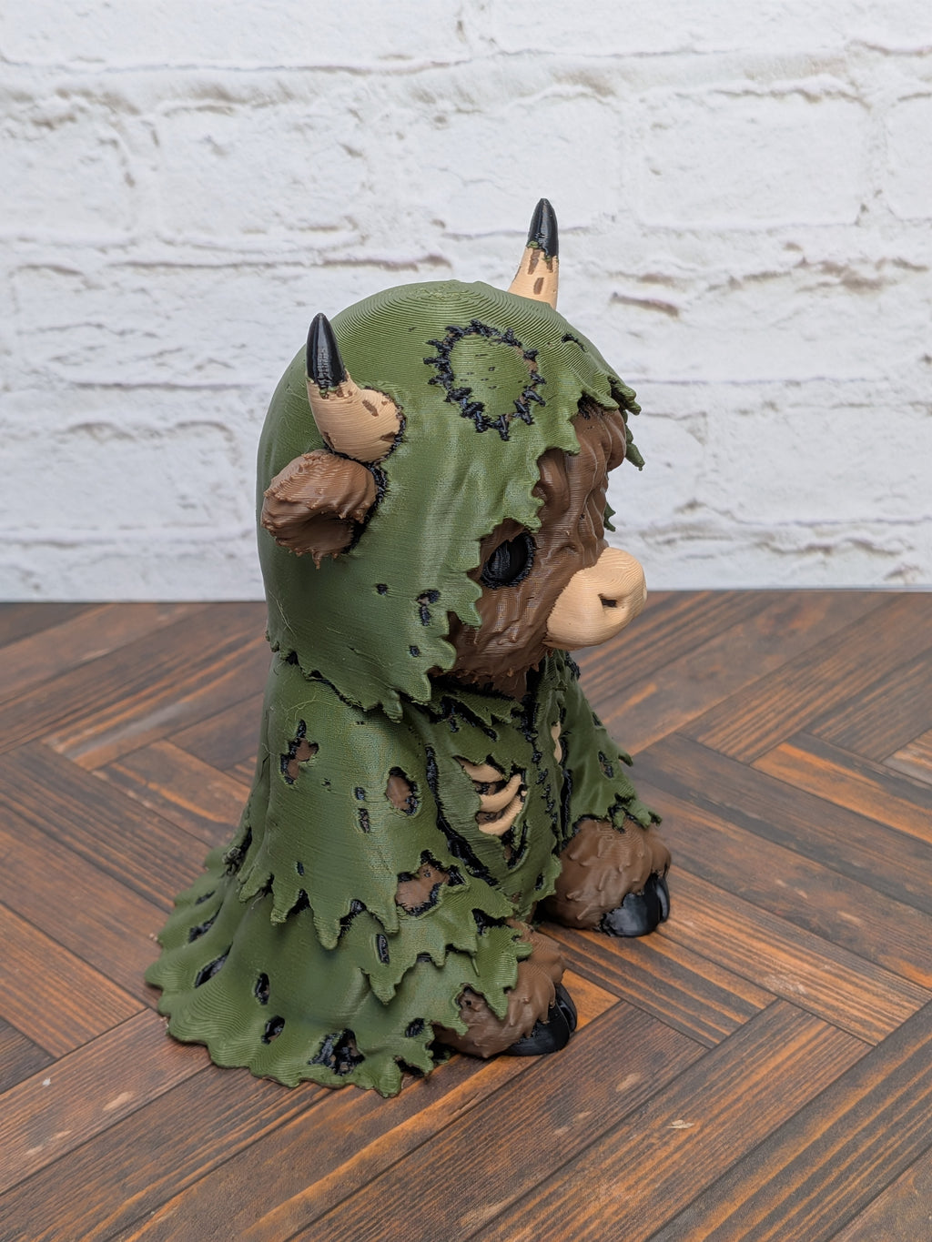 Udderly Dead Highland Cow Figurines 3D Printed Halloween Herd Ghost Mummy Bat Zombie Decor