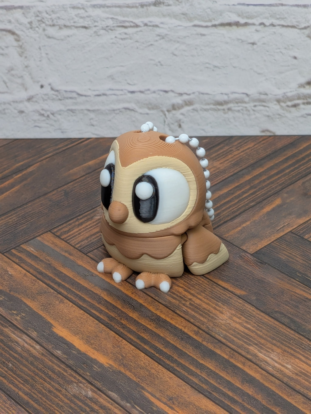 Articulated Owl Keychain Buddy 3D Printed Moveable Wings & Swivel Head Desk Toy