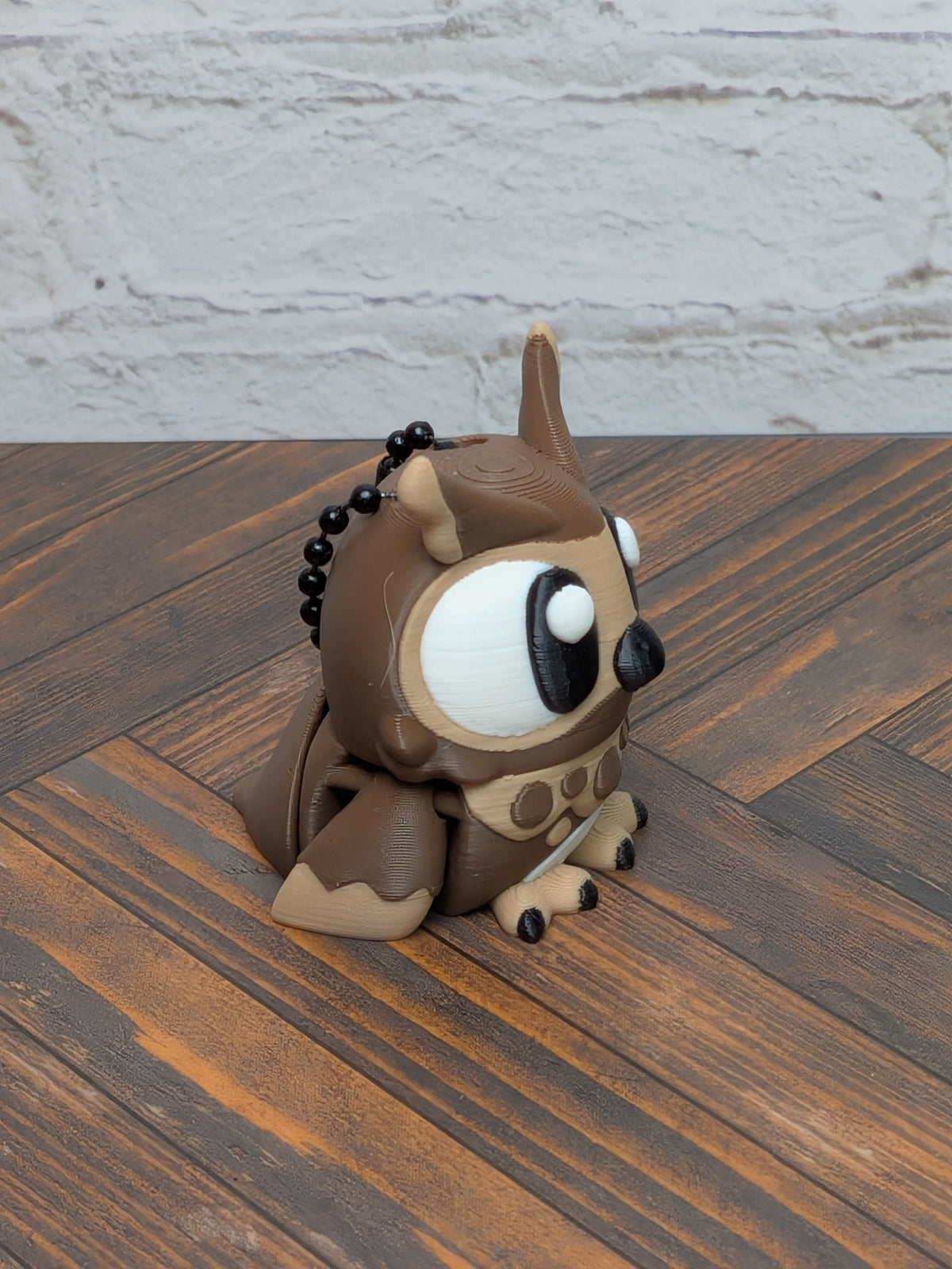 Articulated Owl Keychain Buddy 3D Printed Moveable Wings & Swivel Head Desk Toy