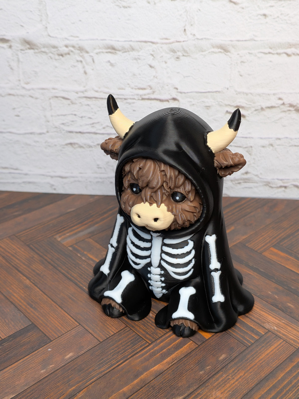 Udderly Dead Highland Cow Figurines 3D Printed Halloween Herd Ghost Mummy Bat Zombie Decor