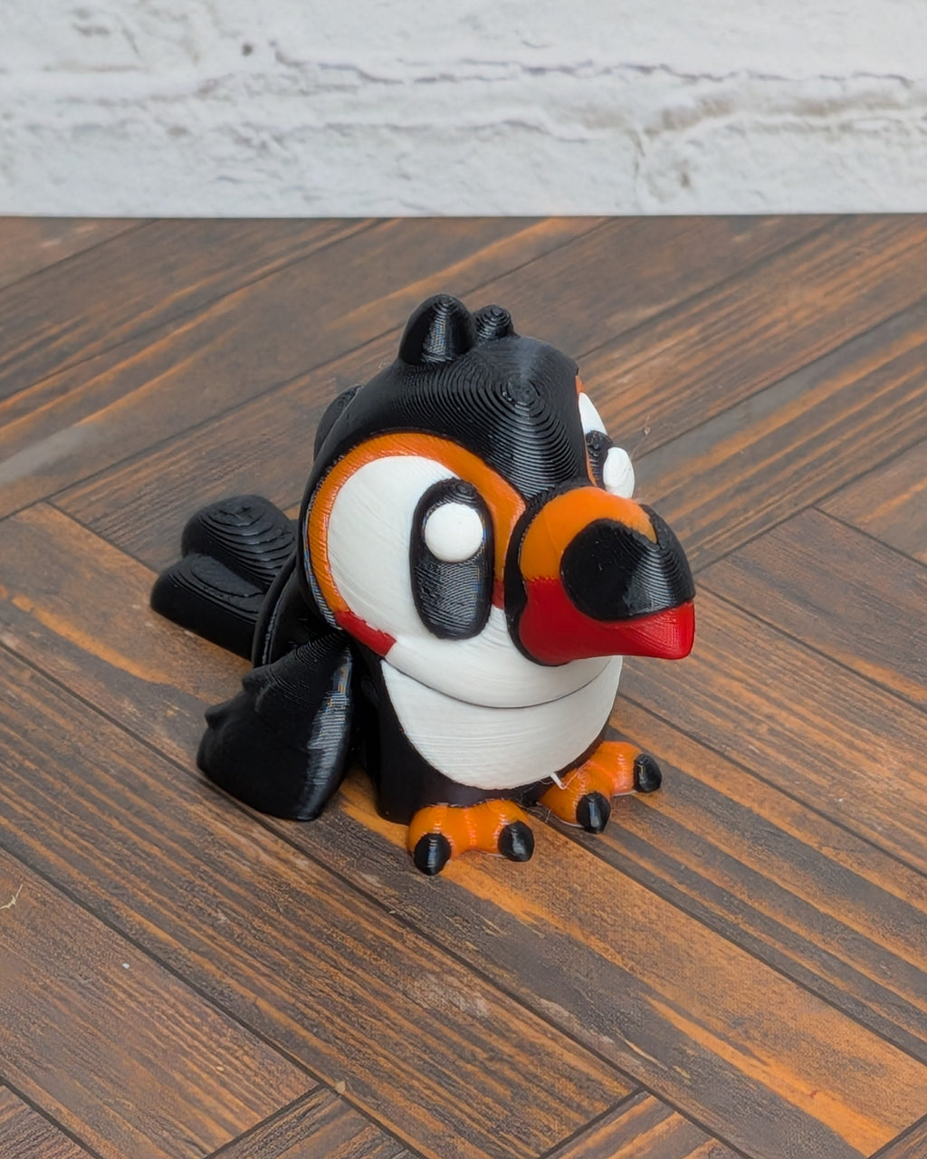 🦜✨ 2.5" Mini Flexi Toucan Keychain | Articulated "Tropical-Wiggle" Fidget Toy 🌴🌊