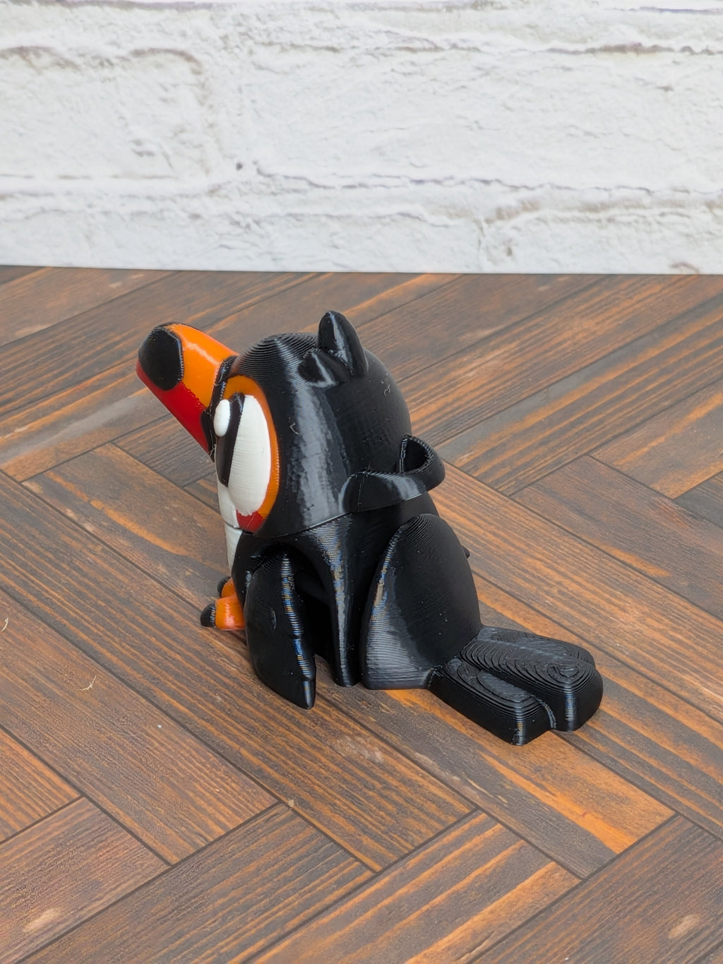 🦜✨ 2.5" Mini Flexi Toucan Keychain | Articulated "Tropical-Wiggle" Fidget Toy 🌴🌊
