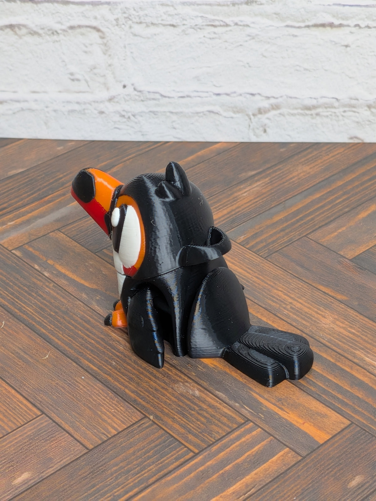 🦜✨ 2.5" Mini Flexi Toucan Keychain | Articulated "Tropical-Wiggle" Fidget Toy 🌴🌊