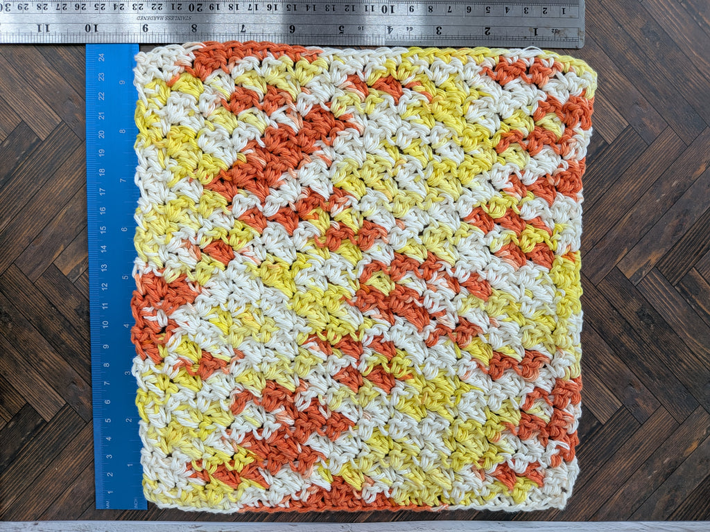 Large Hand Crochet 100% Cotton Washcloth 9x9 Dishcloth Kitchen Bath Eco Friendly Gift Box