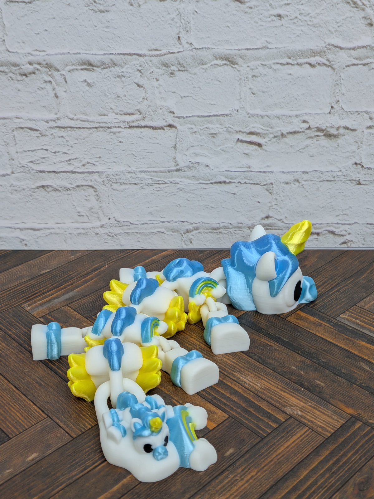 Mini Unicorn Silk Rainbow Dragon Articulated Flexi Fidget Toy