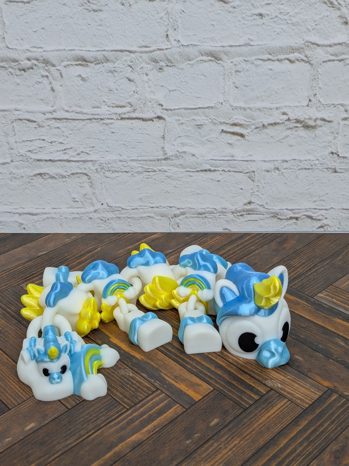 Mini Unicorn Silk Rainbow Dragon Articulated Flexi Fidget Toy