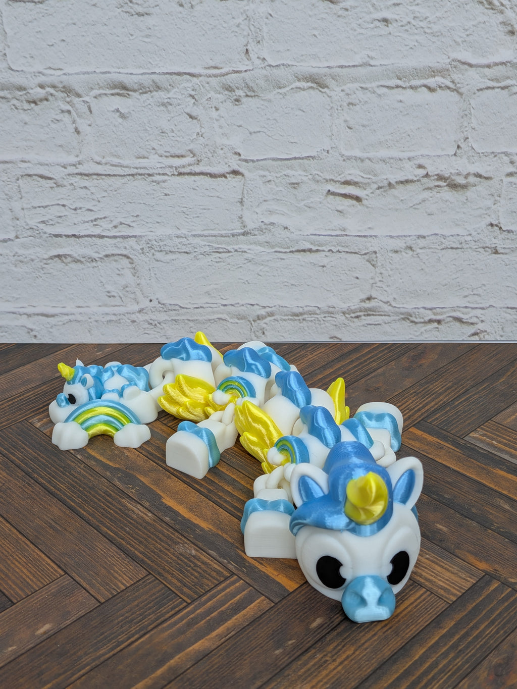 Mini Unicorn Silk Rainbow Dragon Articulated Flexi Fidget Toy