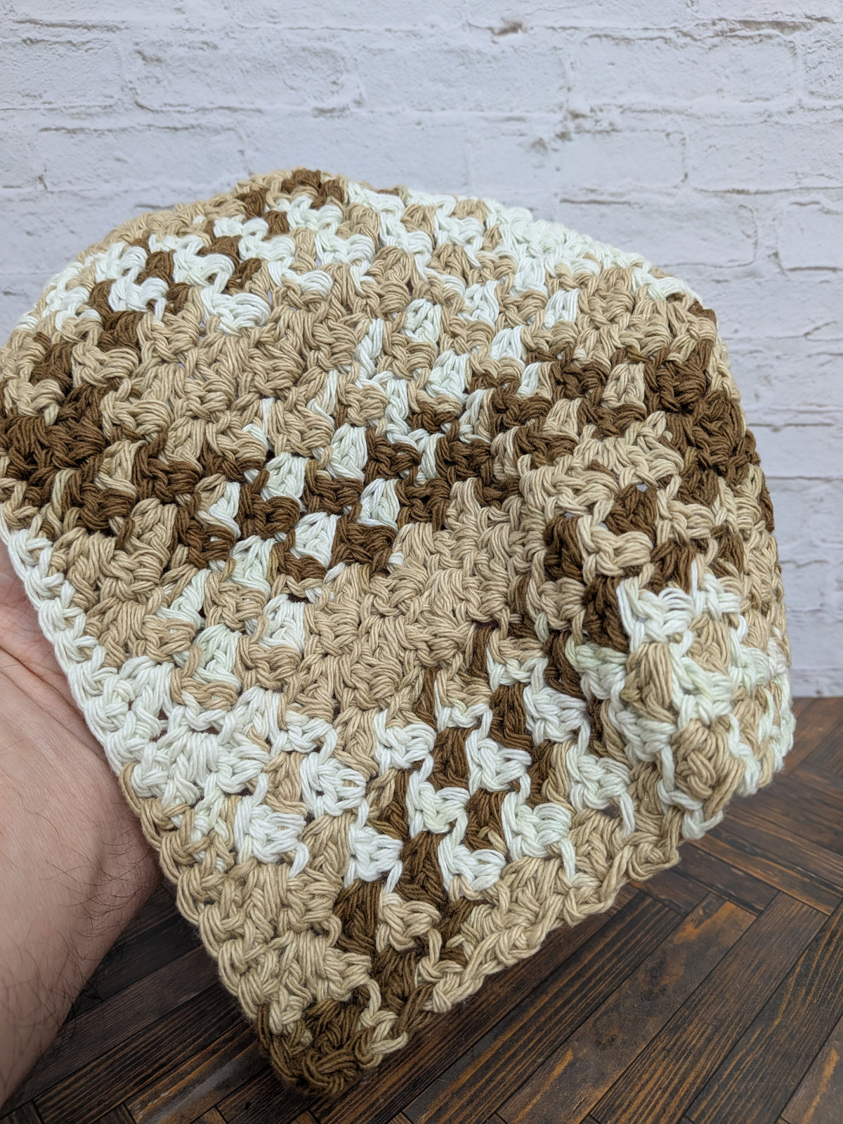 Large Hand Crochet 100% Cotton Washcloth 9x9 Dishcloth Kitchen Bath Eco Friendly Gift Box