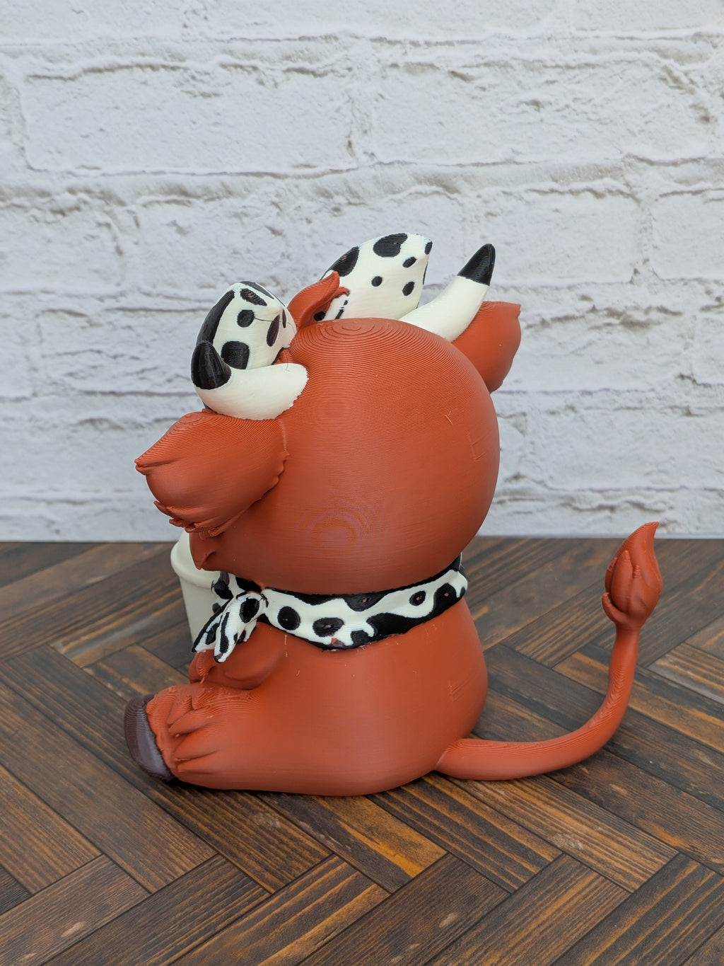 Udderly Spiced Highland Cow Figurines 4" 3D Printed Pumpkin Spice Iced Latte Mug Fall Decor