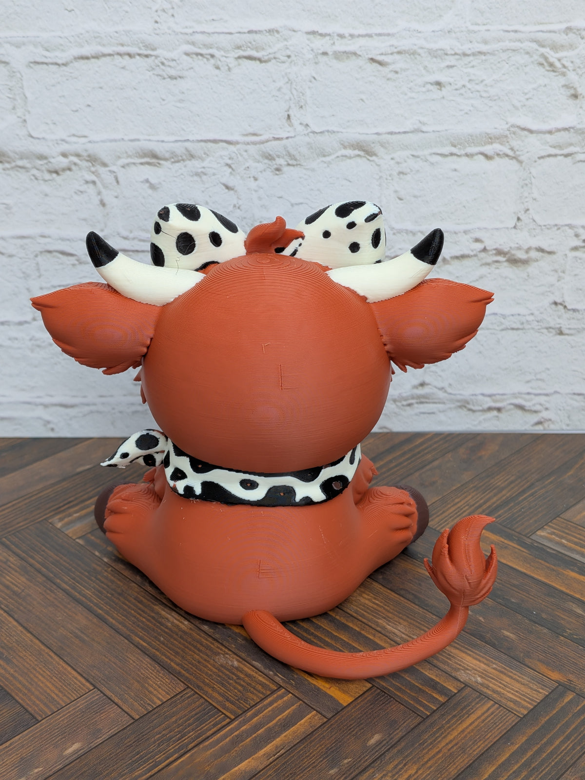 Udderly Spiced Highland Cow Figurines 4" 3D Printed Pumpkin Spice Iced Latte Mug Fall Decor