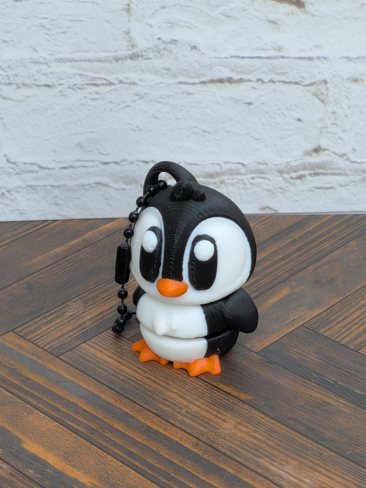 Flexi Penguin Keychain Buddy 3D Printed Articulated Desk Pet Backpack Charm