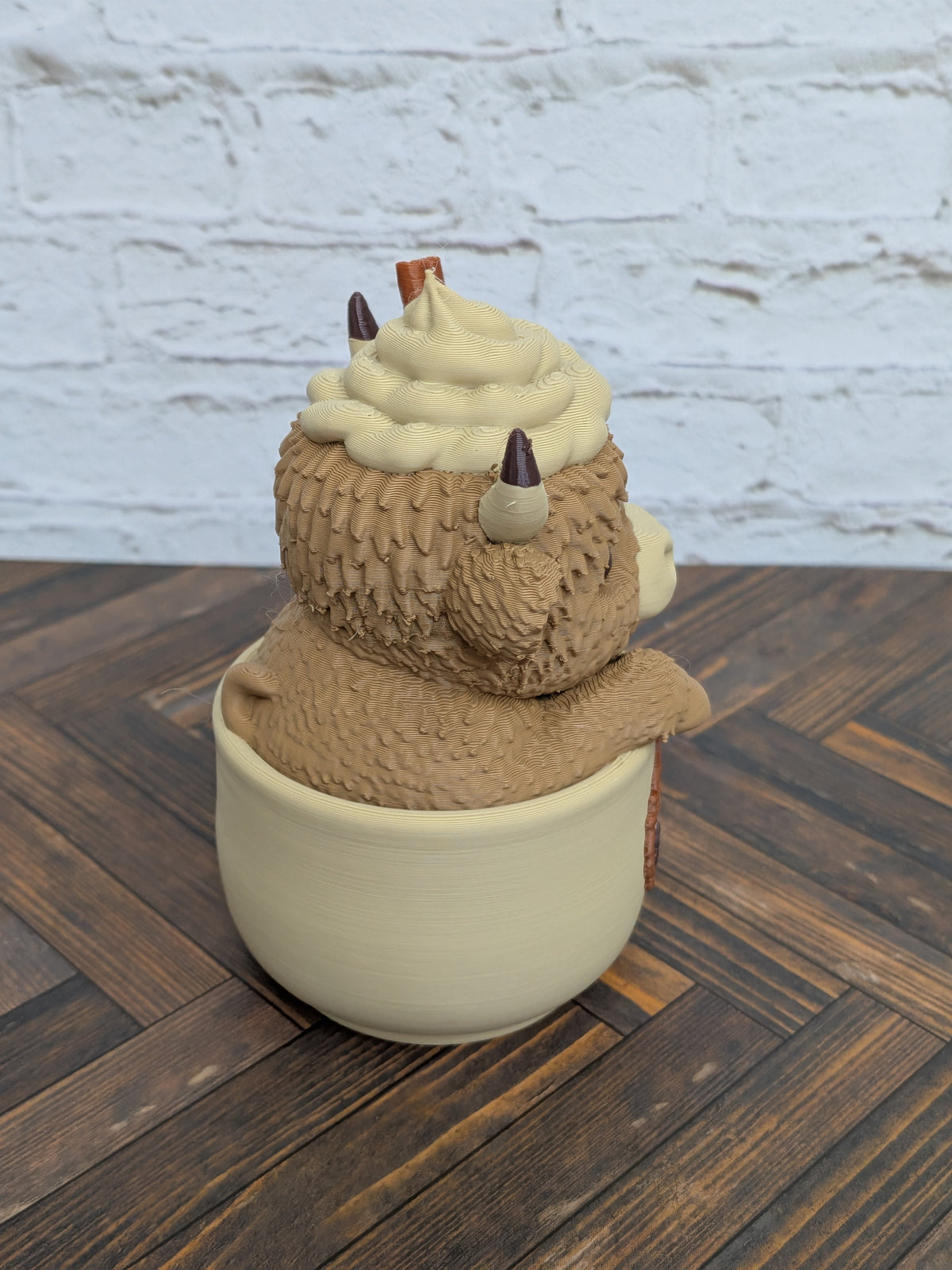 Udderly Spiced Highland Cow Figurines 4" 3D Printed Pumpkin Spice Iced Latte Mug Fall Decor