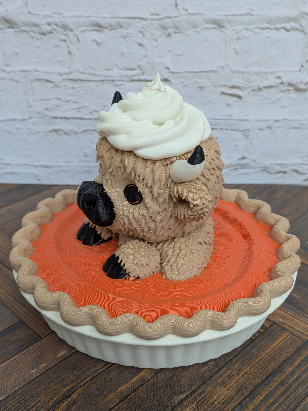Udderly Thankful Highland Cow Figurines 3D Printed Thanksgiving Turkey & Pumpkin Pie Fall Decor