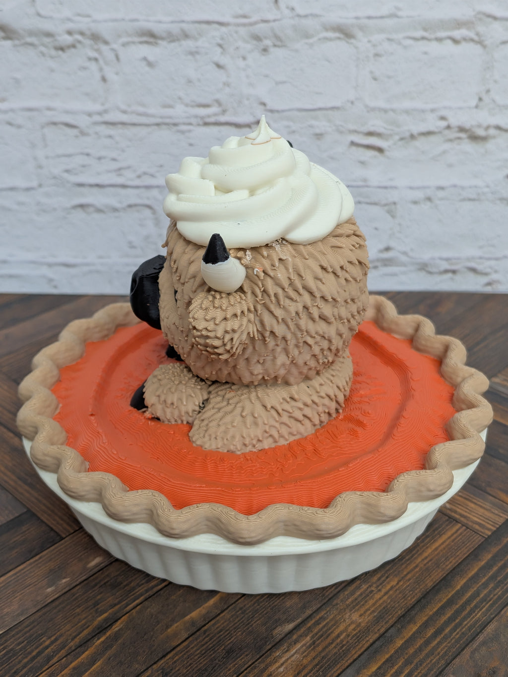 Udderly Thankful Highland Cow Figurines 3D Printed Thanksgiving Turkey & Pumpkin Pie Fall Decor