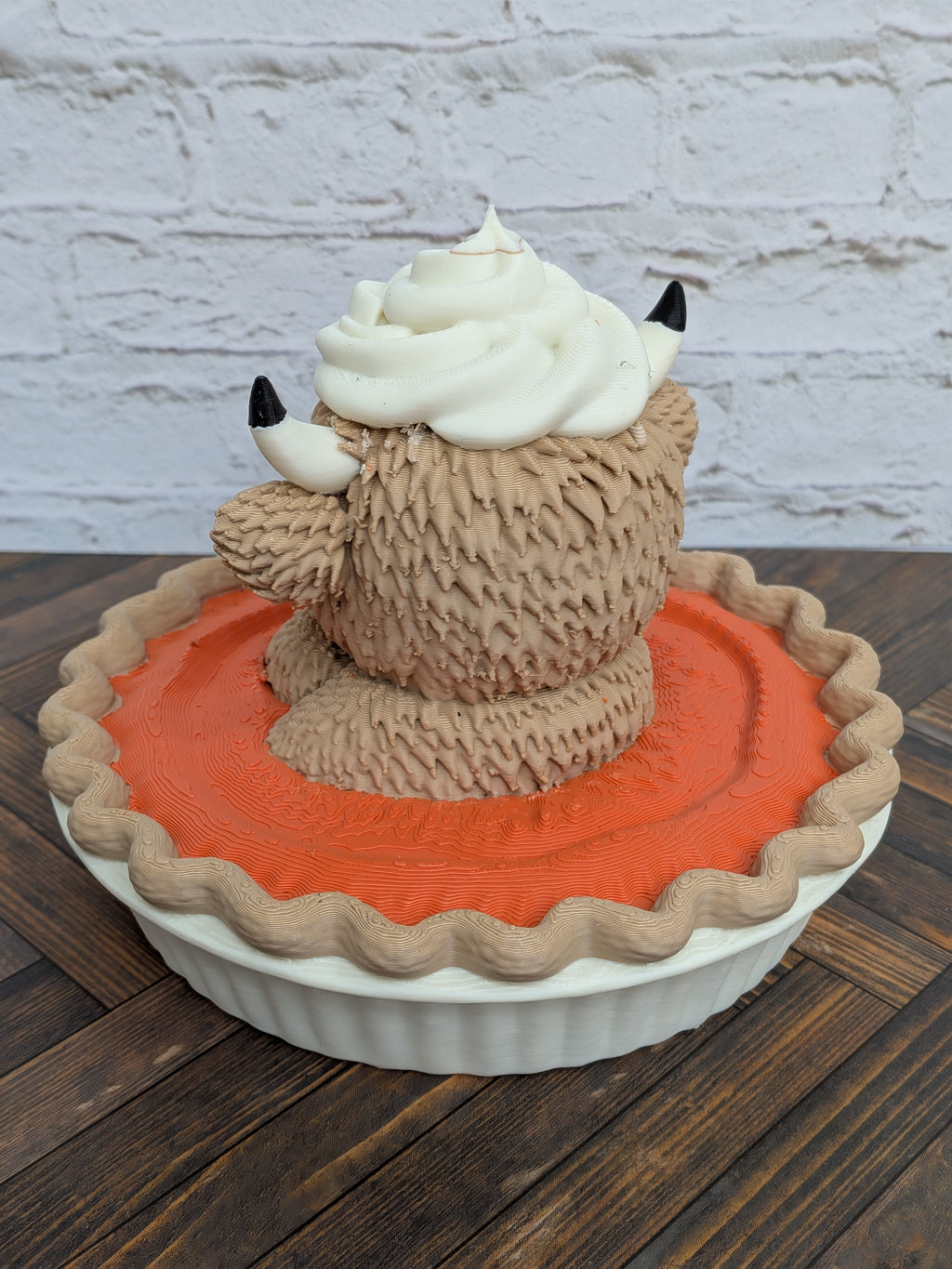 Udderly Thankful Highland Cow Figurines 3D Printed Thanksgiving Turkey & Pumpkin Pie Fall Decor