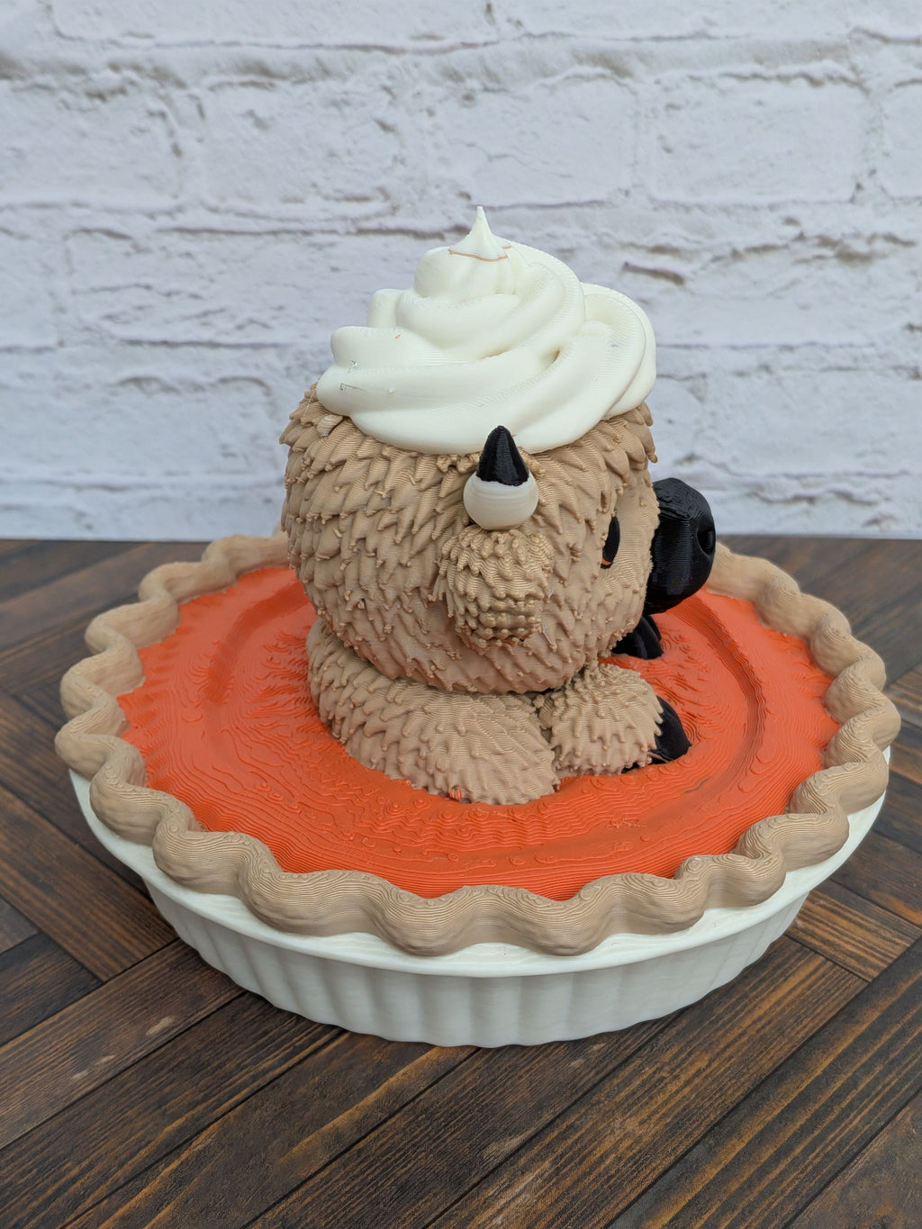 Udderly Thankful Highland Cow Figurines 3D Printed Thanksgiving Turkey & Pumpkin Pie Fall Decor