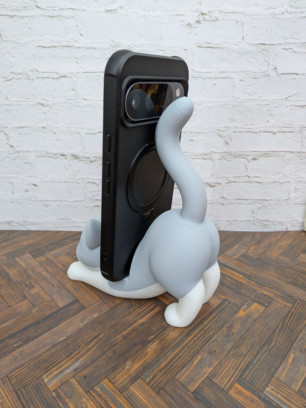 Stretching Kitty Phone Holder Cute Cat Desk Pet Smartphone Cradle XL Fit