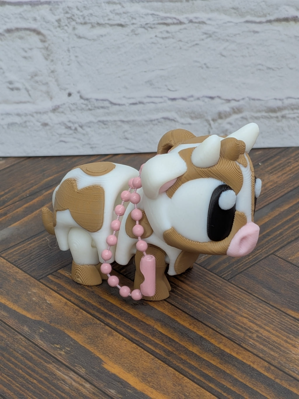 Cow Keychain Buddy 3D Printed Highland & Spotted Dairy Calf Backpack Charm Desk Toy