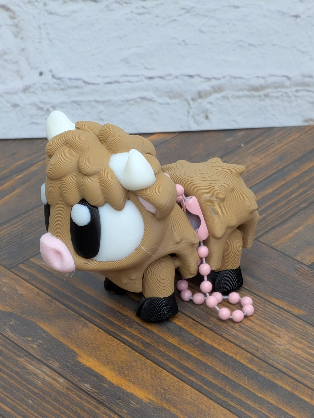 Cow Keychain Buddy 3D Printed Highland & Spotted Dairy Calf Backpack Charm Desk Toy