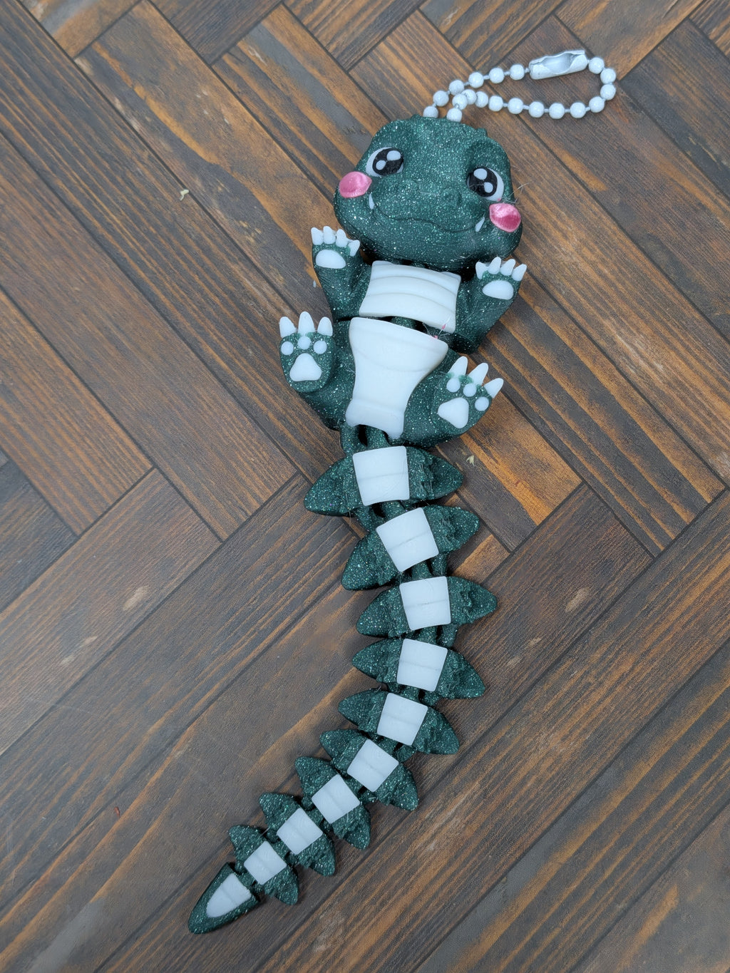 5.5 Inch Flexi Crocodile Keychain Articulated Chibi Alligator Fidget Buddy