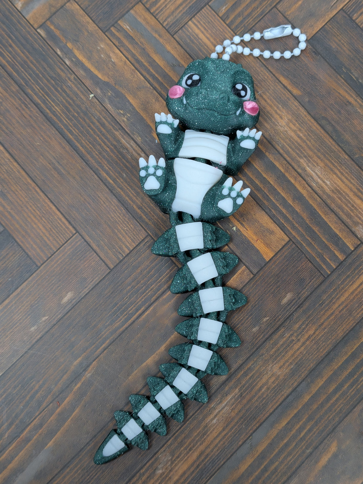5.5 Inch Flexi Crocodile Keychain Articulated Chibi Alligator Fidget Buddy